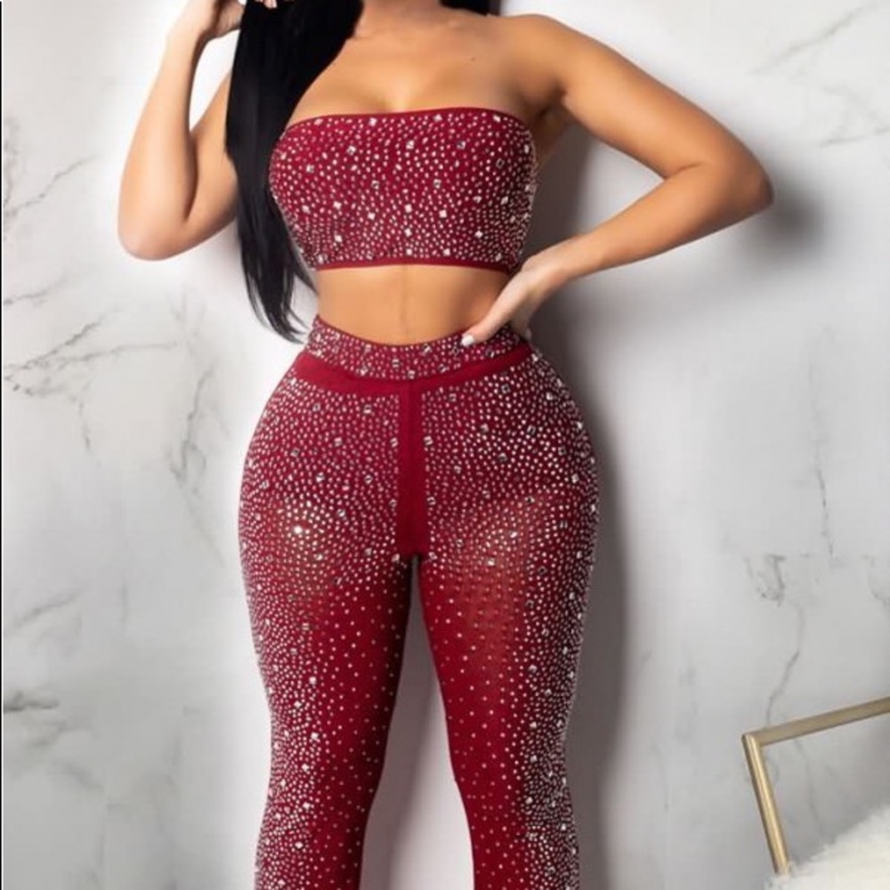 3 piece bling pants set